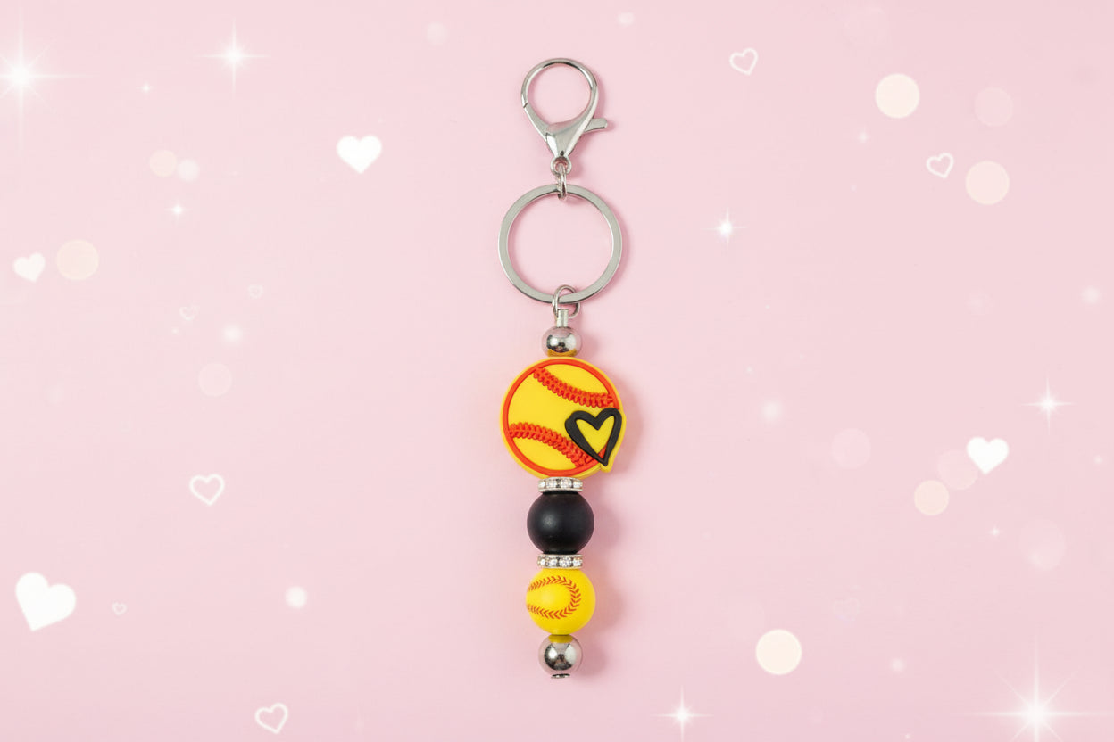 Softball Keychain