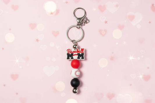 Baseball mom keychain
